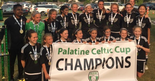 U14 Girls Palatine Celtic Cup Champions group photo