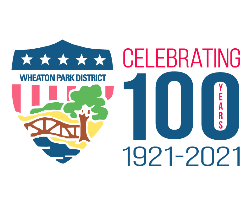 Wheaton Park District 100th Anniversary logo